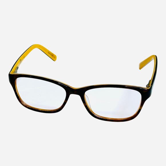 7 For All Mankind Tortoiseshell Yellow Eyeglasses Frames 52-16 40 YLWTT - Picture 2 of 11